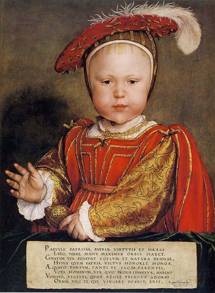 Hans holbein the younger Portrait of Edward VI as a Child Norge oil painting art